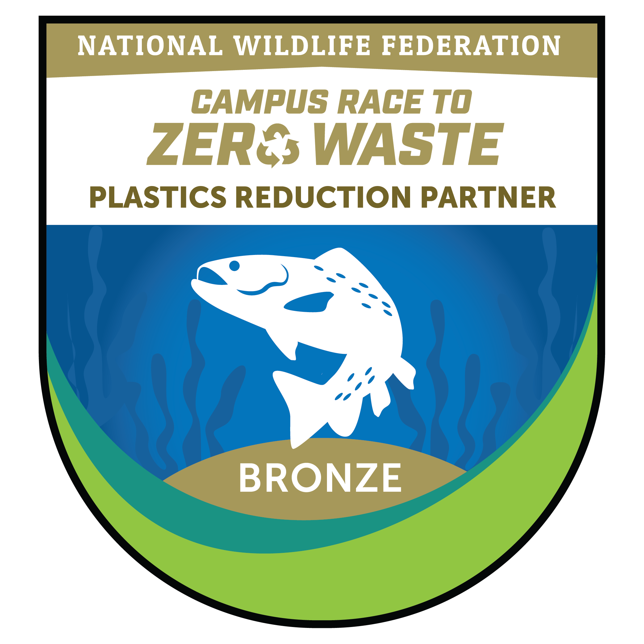 Plastics Reduction Partner (Bronze) badge from the National Wildlife Federation